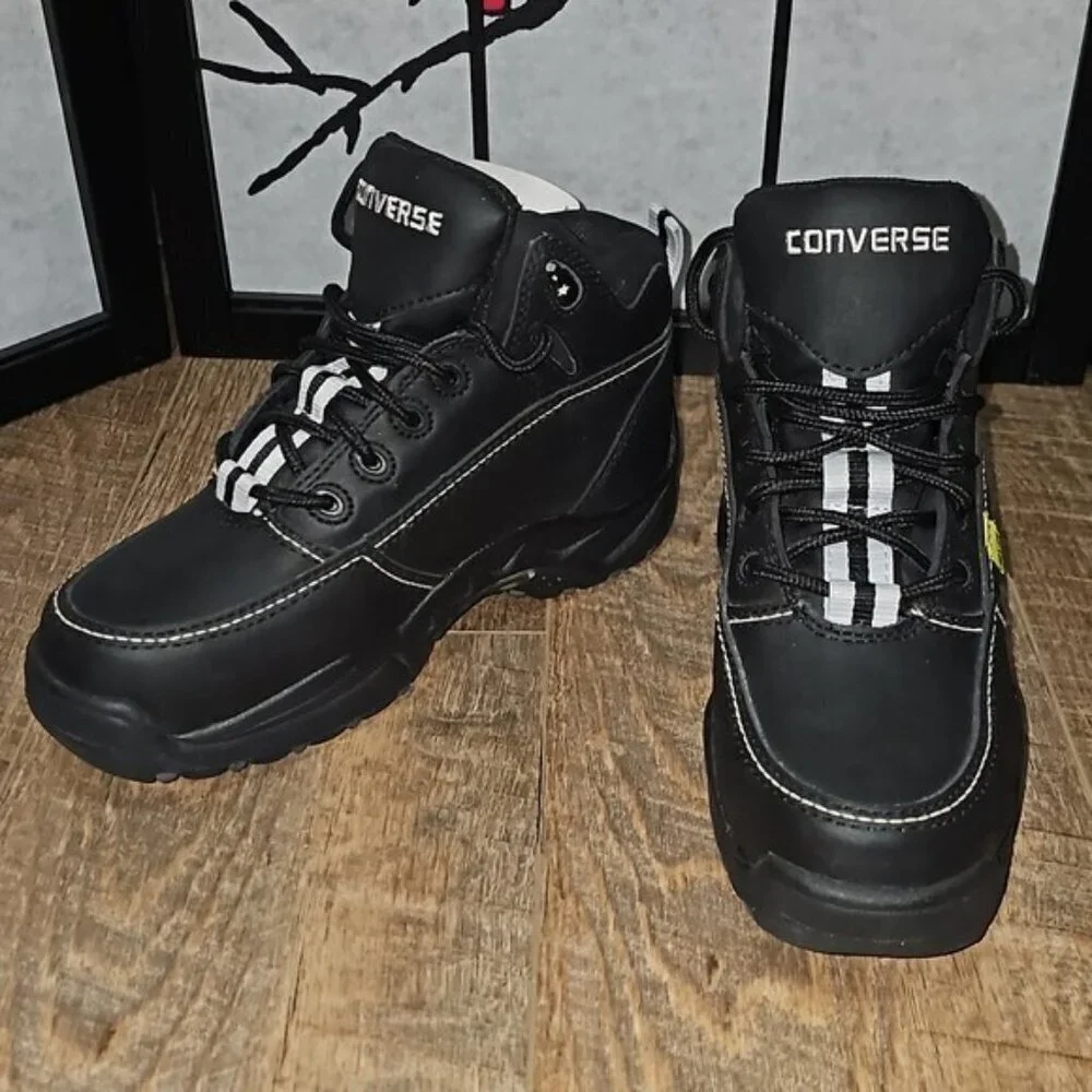 Converse Steel Toe Black Boots Size 7 New